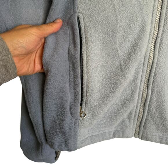 The North Face Women’s Fleece Jacket Size Medium Two Tone Light Blue Full Zip - Picture 4 of 8